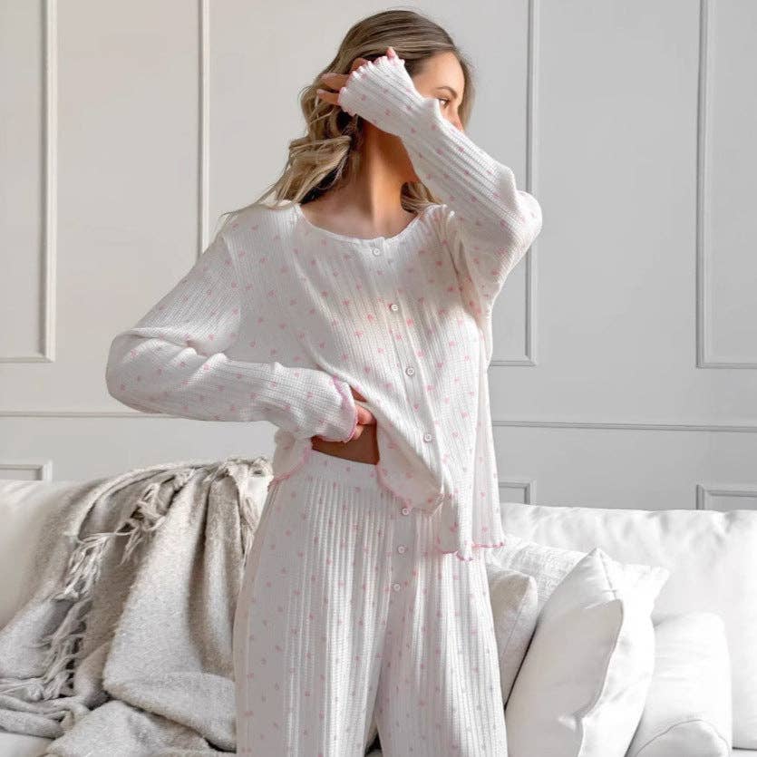 Hearts Long Sleeve Knit Set