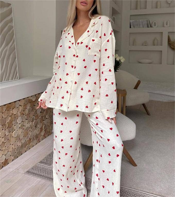 Heart Pajamas Set